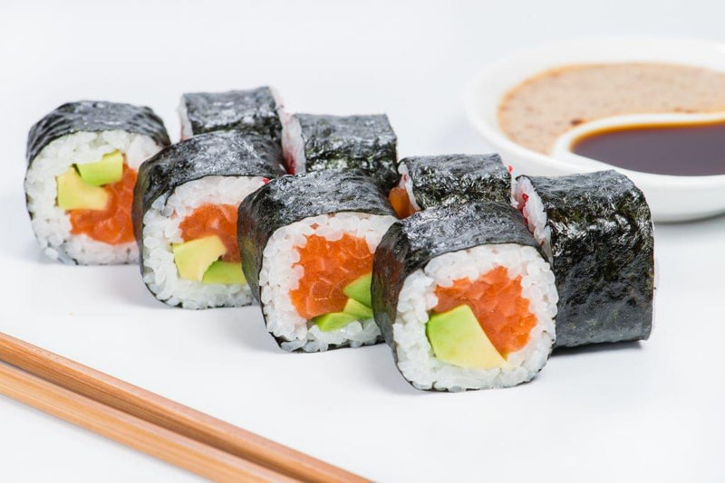Salmon and Avocado Sushi Roll